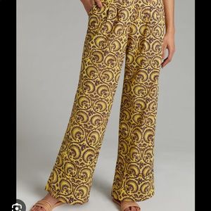 Anthropologie Let Me Be Floral Cropped Pants